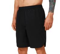 JPXJGT Quick Dry Running Active Shorts Side Split Gym Training Plain Shorts Men Jogging Track Shorts(Size:2XL,Color:Black)