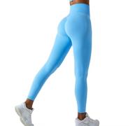 JPXJGT Seamless Gym Sport High Waist Sexy Women's Legging Sexy Yoga Pants(Size:XL,Color:Blue)