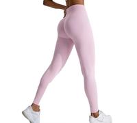 JPXJGT Tight Hip Lift Fitness Legging High Waist Sexy Workout Leggings Dry Fit Yoga Pants for Women(Size:S,Color:Light Pink)