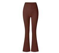 JPXJGT Tummy Control Yoga Sportswear V Shape Waist Flared Pants Gym Fitness Yoga Flare Leggings for Women(Size:XL,Color:Brown)
