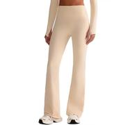 JPXJGT Women Flared Leggings High Waist Quick Dry Stretch Bootleg Tights Workout Gym Outdoor Yoga Pants(Size:S,Color:Nude)