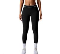 JPXJGT Women Quick-drying Tight Yoga Pants High Waist Tummy Control Scrunch Butt Lift Running Fitness Workout Leggings(Size:S,Color:Black)