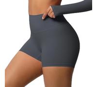 JPXJGT Women Quick-Drying Yoga Shorts High-Waisted with No Embarrassing Tightness Elastic Waist Closure (Size:L,Color:Grey)