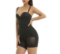 JPXJGT Women Seamless Control Fajas Colombianas Bodysuit Slimmer Tummy Control Body Shaper Waist Trainer Thigh Trimmer(Color:Black,Size:XXS)
