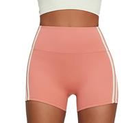 JPXJGT Women's Breathable Sports Shorts Quick Dry Elastic Waist Gym Fitness Hot Colour Blocking High Yoga(Size:M,Color:Pink)