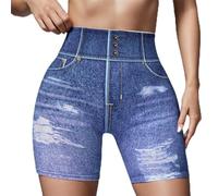 JPXJGT Womens Cowboy Scrunch Gym Butt Lifting Seamless Shorts Yoga Workout Athletic Running (Blue,S)