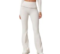 JPXJGT Women's High Waist Fitness Pants Quick-Drying Elastic Yoga Sports Running Leggings(Size:M,Color:White)
