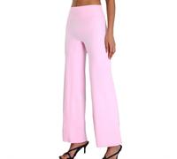 JPXJGT Women's High Waist Yoga Pants Barely-there Quick-Drying Outdoor Running Sports Trousers Straight Wide-Leg Hip Lift (Size:XL,Color:Pink)
