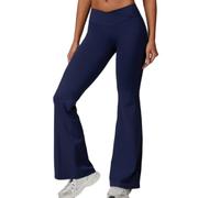 JPXJGT Womens Legging Workout High Waist Flared Leggings Casual Workout Gym Yoga Pants (Size:S,Color:Dark Blue)