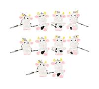 JPXXFM 10pcs Cute Cartoon Cow Key Chains Cow Bag Pendants Car Ornaments Durable Key Rings present for Thanksgiving Halloween Christmas Birthdays