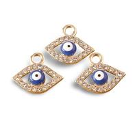 JPXXFM 10pcs Cute Crystal Turkey Eyes Charms Pendant Making Necklace Bracelet D.I.Y s Supplies Sculpture