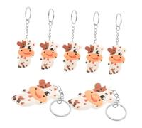 JPXXFM 10pcs Keychain Cartoon Key Pendants Lovely Keychains Key Decoration Key Chains Key Rings Alloy Key Holder Key Ornaments Cow Keychains Cartoon Key Ring