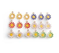 JPXXFM 10pcs Lovely 15 * 12mm Flower Charms Pendants Necklace D.I.Y Bracelet s Supplies Sculpture