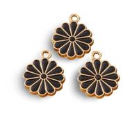 JPXXFM 10pcs Lovely 15 * 12mm Flower Charms Pendants Necklace D.I.Y Bracelet s Supplies Sculpture