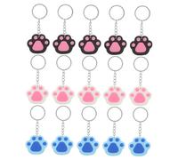 JPXXFM 15pcs Paw Print Keychain Car Keyring Pendant Keychains Dog Paw Keychain Backpack Pendants Backpack Keychain Novelty Keychain Handbag Pendant Charms Funny Keychain Key Rings Metal