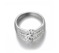 JPXXFM 1Pc Note Finger Ring Fashionable Music with Diamonds Creative Silver Jewelry for Music Lovers and Fashion Enthusiasts
