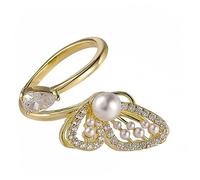 JPXXFM 1pc Pearl Ring for Women Luxurious Opening Finger Jewelry Stylish Decor Friends and Loved Ones Fashion Accessory