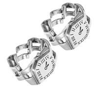 JPXXFM 2 Pcs Vintage Roman Numerals Finger Watch Ring Women Jewelry Lightweight Portable Design Friends Family