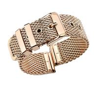 JPXXFM 20mm 22mm 24mm stainless steel wrist band strap universal men women mesh watchband link accessories gold