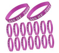 JPXXFM 20pcs Leavers Bracelets Graduation Celebration Wristbands High School Wristbands for Event Class of Silicone