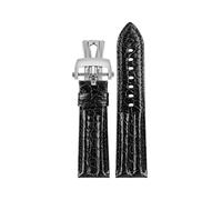 JPXXFM 23mm crocodile Watch Strap Watchband For Blancpain 5000 5015 Fathoms Watch Black Blue Soft Strap Folding Buckle