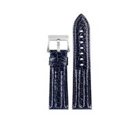 JPXXFM 23mm crocodile Watch Strap Watchband For Blancpain 5000 5015 Fathoms Watch Black Blue Soft Strap Folding Buckle