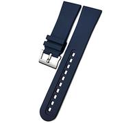 JPXXFM 23mm quality Fluorous Rubber soft Watch band Replacement for Blancpain Fifty Fathoms 5000 5015 Black Strap Watch Bracelets