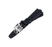 JPXXFM 25x9 mm Genuine Leather Convex Interface Watch Strap For Overseas Bamboo Grain Watch Bands