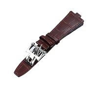 JPXXFM 25x9 mm Genuine Leather Convex Interface Watch Strap For Overseas Bamboo Grain Watch Bands