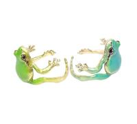JPXXFM 2pcs Adjustable Frog Rings for Women Unique Funny Comfortable Wear Versatile Jewelry for Casual Special Events and Accessories