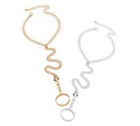JPXXFM 2pcs Bracelet Set Snake Chain Women Boho Couples and Friends Unique Finger Accessory