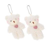 JPXXFM 2pcs Cute Plush Bear Keychain Hanging Ornament Lightweight Stuffed Animal Backpack Charm Bag Pendant for Women