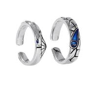 JPXXFM 2pcs Eyes Finger Rings Full Finger Jewelry Decorations Valentine Ring for Him and Her Unique Finger Fashion Accessories