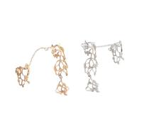 JPXXFM 2Pcs Flower Chain Ring Adult Finger Decors Festival Party Accessories Punk Style Floral Cuff Rings Elegant Unique Design
