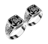 JPXXFM 2pcs Scorpion Ring Men's Fashion Jewelry Silver Knuckle Ring for Special Occasions