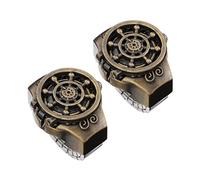 JPXXFM 2pcs Women's Fashion Ring Watch Vintage Retro Decorative Finger Ring Watch Flip-