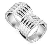 JPXXFM 2pcs Women's Ring Set Dainty Metal Finger Jewelry Minimalist Adjustable Rings for Women