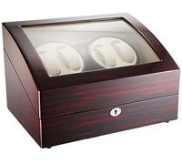 JPXXFM 4+6 Watches Automatic Watch Winder Display Leather Storage Piano Paint Black Gloss Deluxe Silent Motor Rotation Watch with Lock-34×26 ×21Cm Beautiful Scenery