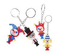 JPXXFM 4pcs Funny Clown Doll Keychain Cartoon Clown Keychains for Backpack Purse Cute Party Bag Charm Ring Decoration