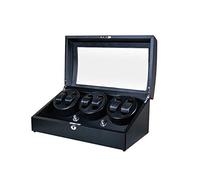 JPXXFM 6+7 Automatic Watch Winder, 5 Rotation Modes Watches Box - Handmade Storage Boxes (Black)