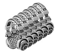 JPXXFM 6pcs Fashionable Open Ring Stack Men Jewelry Alloy Ring for Festival Party Style