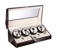 JPXXFM 8+12 Automatic Watch Winder Box with LED Illumination Quiet Motor Piano Paint Exterior Large Capacity 4 Rotation Modes Watch Display Storage