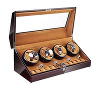 JPXXFM 8+12 Automatic Watch Winder Box with LED Illumination Quiet Motor Piano Paint Exterior Large Capacity 4 Rotation Modes Watch Display Storage