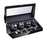 JPXXFM 8+12 Automatic Watch Winder Box with LED Illumination Quiet Motor Piano Paint Exterior Large Capacity 4 Rotation Modes Watch Display Storage