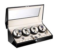 JPXXFM 8+12 Automatic Watch Winder Box with LED Illumination Quiet Motor Piano Paint Exterior Large Capacity 4 Rotation Modes Watch Display Storage