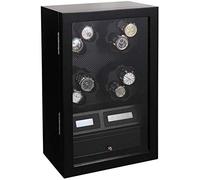 JPXXFM 8 + 5 Automatic Watch Winder, Quiet Motor 8 Rotation Modes Touch Screen Watches Storage Case - Handmade Watch Display Storage