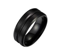 JPXXFM 8mm Simple Men's and Women's Rings Stainless Steel Scrub Couple Ring Wedding Party Gifts Neutral Fashion Jewelry
