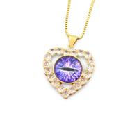 JPXXFM Accessories Classic Turkish Eye Heart Shape Choker Pendant, Crystal Chain Necklace For Women & Men, Wedding Jewelry necklace