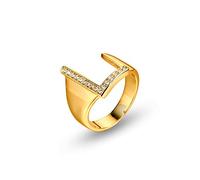 JPXXFM Adjustable Ring For Women,en Creative Initial L Zirconia Fashion Punk Adjustable Open Knuckle Tail Ring Finger Joint Toe Ring Jewelry For Women Girls Gift Wedding Engagement Mother'S Day