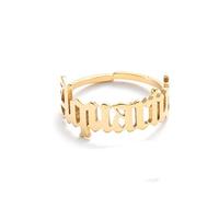 JPXXFM Adjustable Ring For Women,en Twelve Constellations Aquarius Letters Adjustable Open Knuckle Tail Ring Finger Joint Toe Ring Jewelry For Women Girls Gift Wedding Engagement Mother